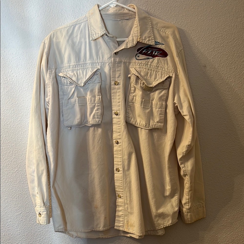 Walmart FLW Tour Beige Long Sleeve Shirt size large